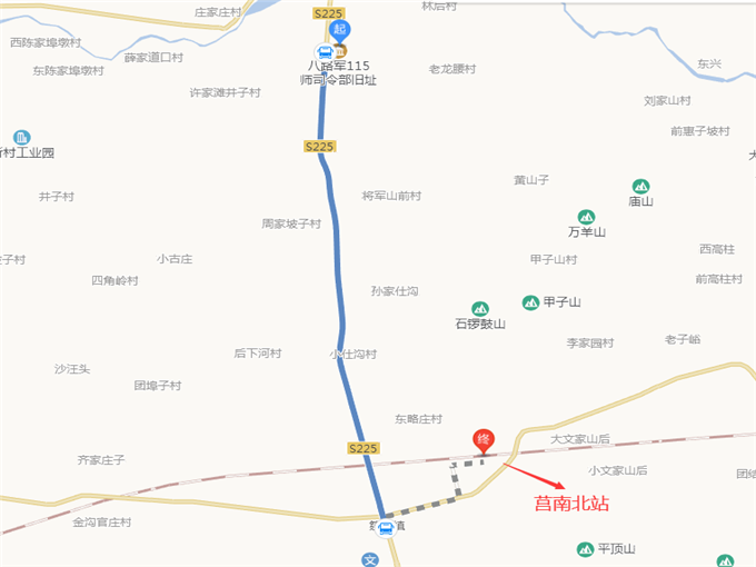 八路军115师司令部旧址最近的高铁站